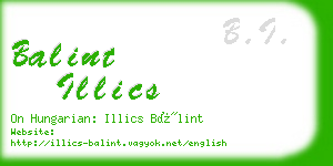 balint illics business card